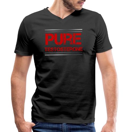 Sport - Pure Testosterone - Stanley/Stella Männer Bio-T-Shirt mit V-Ausschnitt
