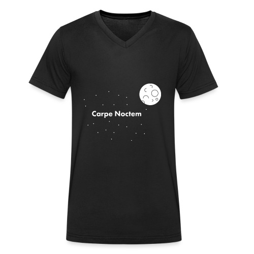 Carpe Noctem - Mannen bio T-shirt met V-hals van Stanley & Stella