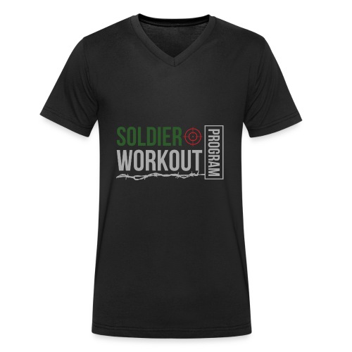Soldier Workout Program - Ekologisk T-shirt med V-ringning herr från Stanley & Stella