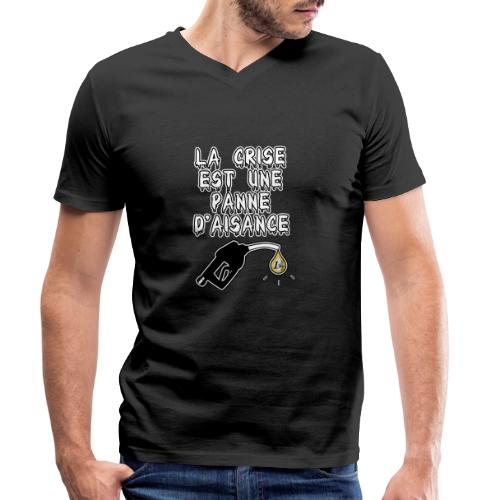 LA CRISE EST UNE PANNE D'AISANCE - JEUX DE MOTS - T-shirt bio col V Stanley/Stella Homme