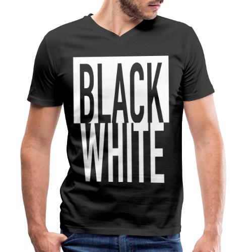 White Black - Männer Bio-T-Shirt mit V-Ausschnitt von Stanley & Stella