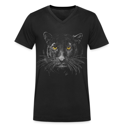 Panther - Männer Bio-T-Shirt mit V-Ausschnitt von Stanley & Stella