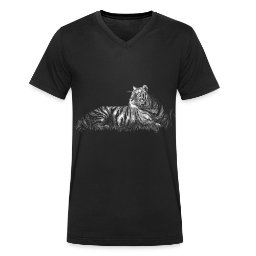 Tiger - Männer Bio-T-Shirt mit V-Ausschnitt von Stanley & Stella