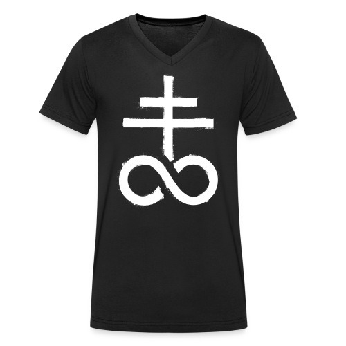symbol satanic church 1 - Men's Organic V-Neck T-Shirt by Stanley & Stella