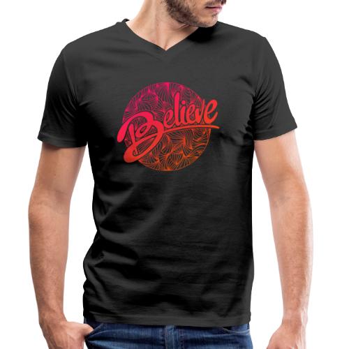 believe - Stanley/Stella Männer Bio-T-Shirt mit V-Ausschnitt