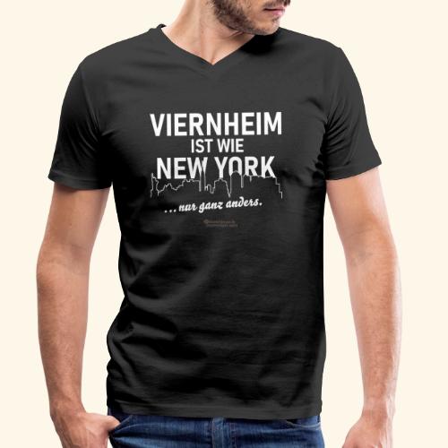 Viernheim ist wie New York Spruch - Stanley/Stella Männer Bio-T-Shirt mit V-Ausschnitt