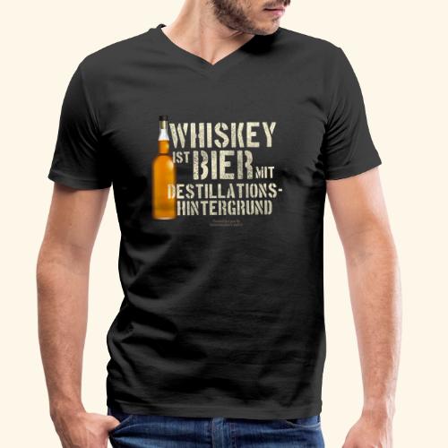 Whisky T Shirt Whiskey ist Bier - Männer Bio-T-Shirt mit V-Ausschnitt von Stanley & Stella