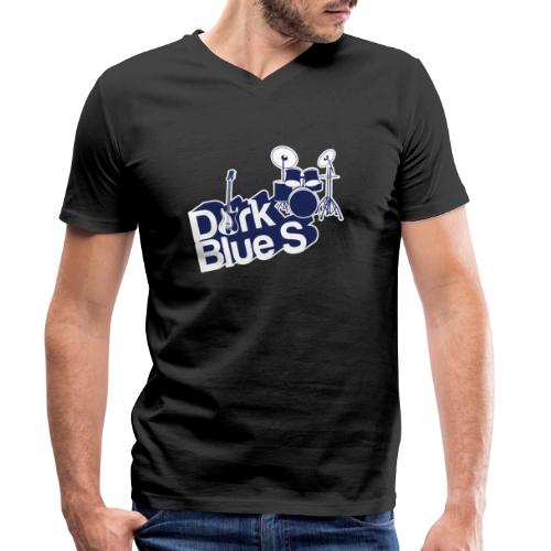 Dark Blue S logo - Stanley/Stella Men's Organic V-Neck T-Shirt 