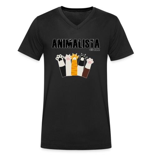 CATS KARMA - Stanley/Stella Männer Bio-T-Shirt mit V-Ausschnitt