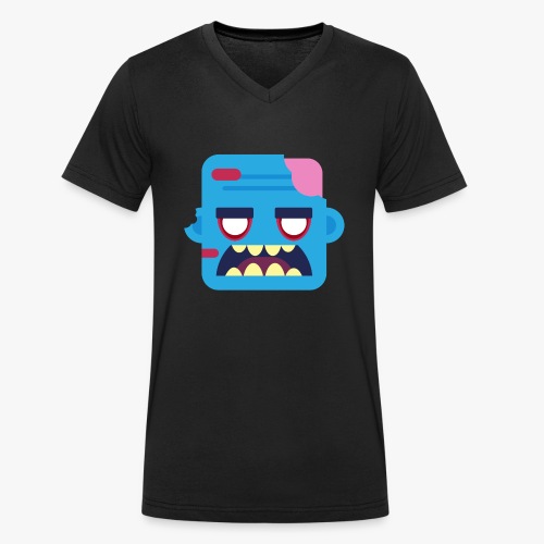Mini Monsters - Zombob - Økologisk Stanley & Stella T-shirt med V-udskæring til herrer