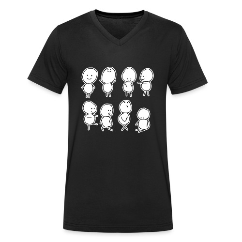 Strichmännchen - Männer Bio-T-Shirt mit V-Ausschnitt von Stanley & Stella
