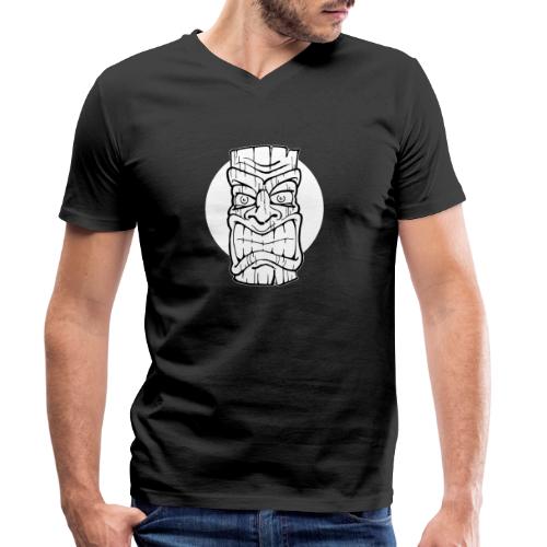 Tiki Maske Tiki Mask, Design von Mondwinkel - Männer Bio-T-Shirt mit V-Ausschnitt von Stanley & Stella