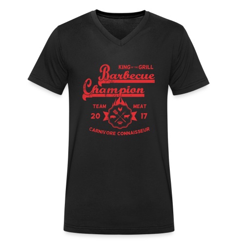 Barbecue-Champion Shirt - King of the Grill T-Shir - Stanley/Stella Männer Bio-T-Shirt mit V-Ausschnitt