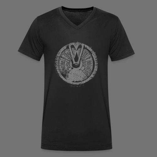 Maschinentelegraph (grå oldstyle) - Ekologisk T-shirt med V-ringning herr från Stanley/Stella 