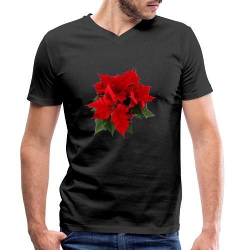 Weihnachtsstern Weihnachen Pflanze - Männer Bio-T-Shirt mit V-Ausschnitt von Stanley & Stella