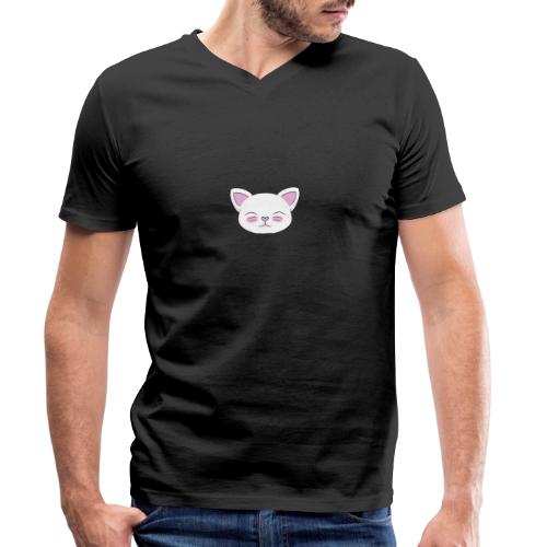 Kawaii Cat - Stanley/Stella Männer Bio-T-Shirt mit V-Ausschnitt