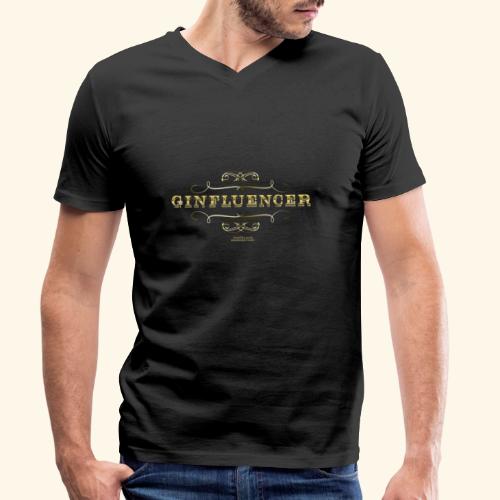 Gin Design lustiger Spruch Ginfluencer Gold - Männer Bio-T-Shirt mit V-Ausschnitt von Stanley & Stella