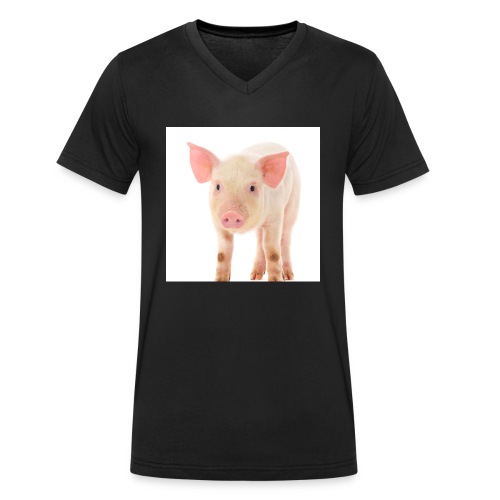 Lustiges Schweine Süßes Ferkel Schweinchen - Stanley/Stella Männer Bio-T-Shirt mit V-Ausschnitt