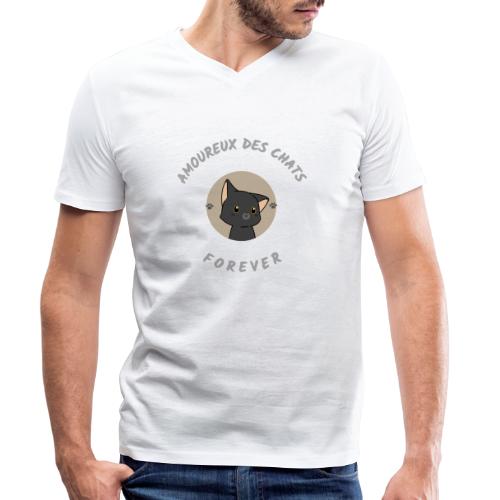 Amoureux des chats Forever - T-shirt bio col V Stanley/Stella Homme