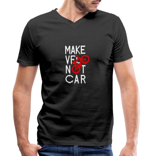 MAKE VÉLO NOT CAR ! (cyclisme) - T-shirt bio col V Stanley/Stella Homme