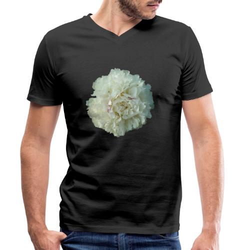 Pfingsrose weiß Frühling - Männer Bio-T-Shirt mit V-Ausschnitt von Stanley & Stella