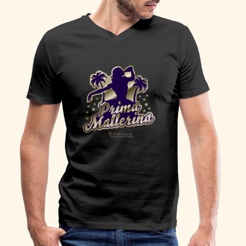 Prima Mallerina T-Shirt Spruch für Malle - Stanley/Stella Männer Bio-T-Shirt mit V-Ausschnitt