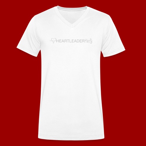 Heartleader Charity (weiss/grau) - Stanley/Stella Männer Bio-T-Shirt mit V-Ausschnitt