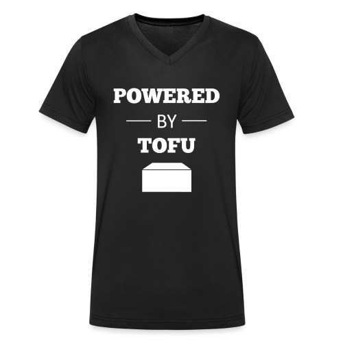PoweredbyTofu - Mannen bio T-shirt met V-hals van Stanley/Stella 