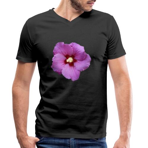 Hibiskus Eibisch lila - Männer Bio-T-Shirt mit V-Ausschnitt von Stanley & Stella