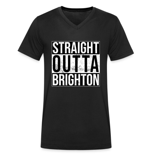 Straight Outta Brighton - Men's Organic V-Neck T-Shirt by Stanley & Stella