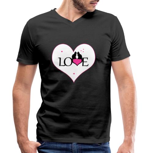 Love - Männer Bio-T-Shirt mit V-Ausschnitt von Stanley & Stella