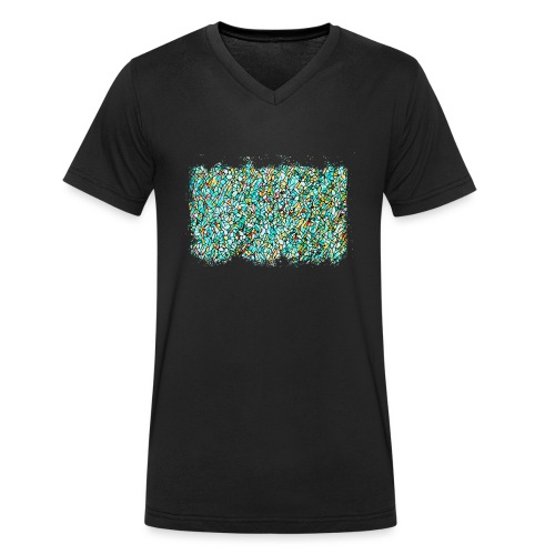 colorful pattern mosaic - Stanley/Stella Men's Organic V-Neck T-Shirt 