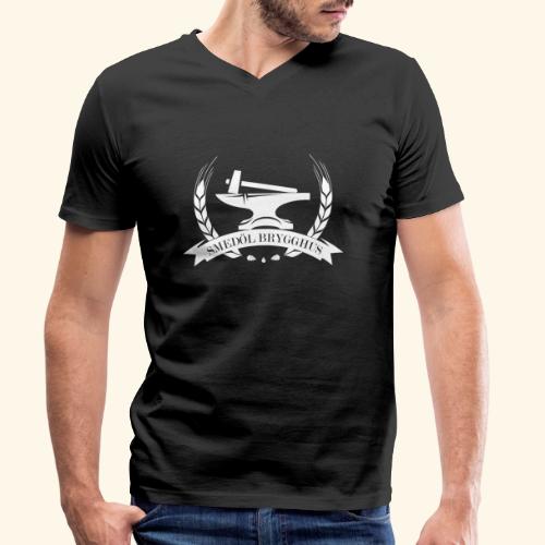 Smedöl Brygghus Logga Vit - Ekologisk T-shirt med V-ringning herr från Stanley & Stella