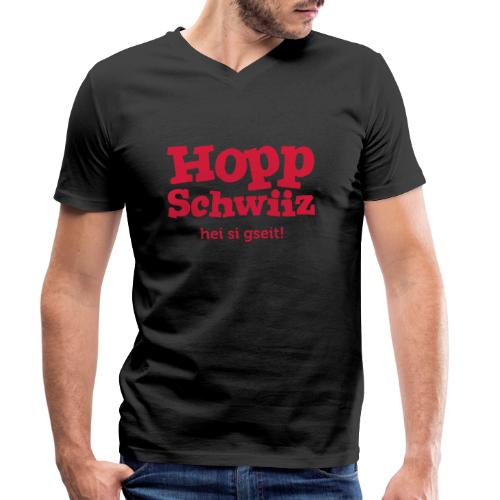 Hopp-Schwiiz hei si gseit - Männer Bio-T-Shirt mit V-Ausschnitt von Stanley & Stella
