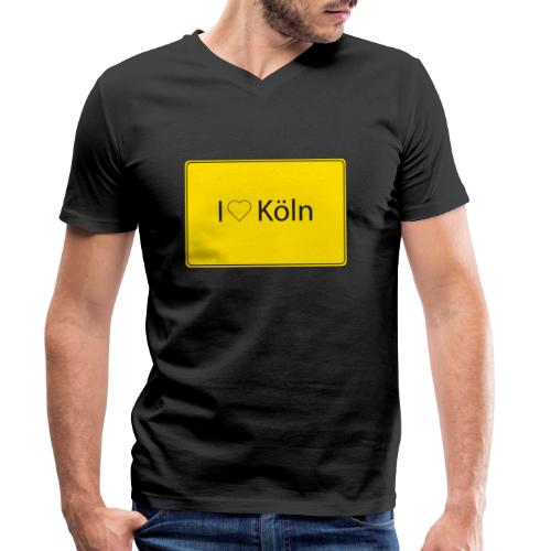 I love Köln - Männer Bio-T-Shirt mit V-Ausschnitt von Stanley & Stella