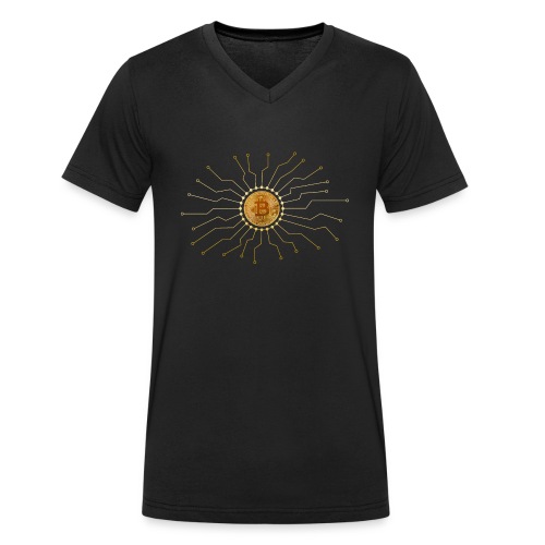 Bitcoin digital - Stanley/Stella Männer Bio-T-Shirt mit V-Ausschnitt