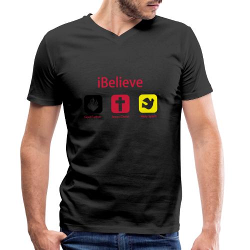 iBelieve - Jesus Shirt (UK) - Männer Bio-T-Shirt mit V-Ausschnitt von Stanley & Stella