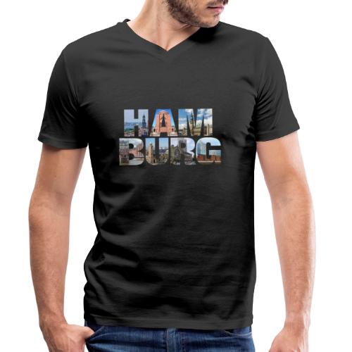 Hamburg Hansestadt - Männer Bio-T-Shirt mit V-Ausschnitt von Stanley & Stella