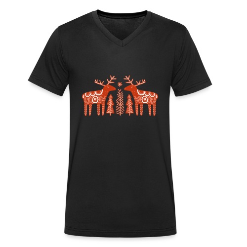 Reindeer Tribal - Stanley/Stella Männer Bio-T-Shirt mit V-Ausschnitt