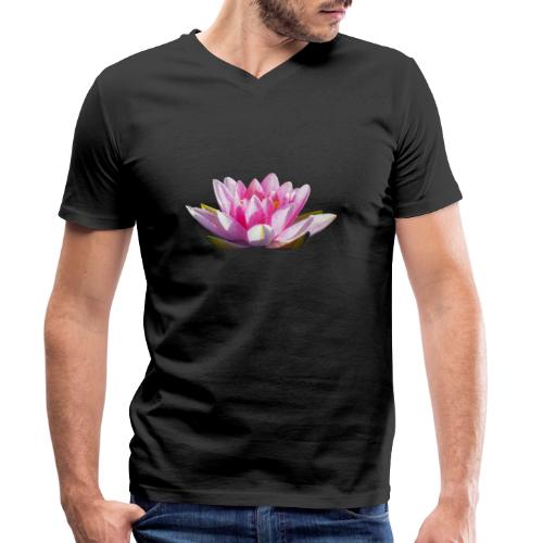 Lotos Nelumbo Teichrose Blume Wasserpflanze - Männer Bio-T-Shirt mit V-Ausschnitt von Stanley & Stella
