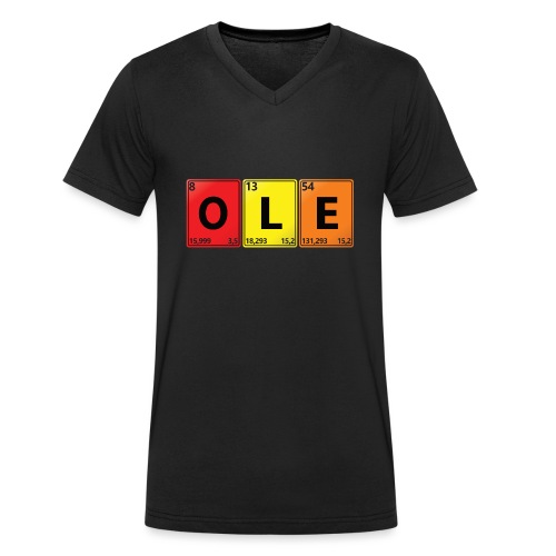 Ole - Dein Name im Chemie-Look - Stanley/Stella Männer Bio-T-Shirt mit V-Ausschnitt