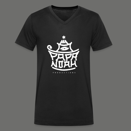 PAPA NOAH white - Stanley/Stella Männer Bio-T-Shirt mit V-Ausschnitt