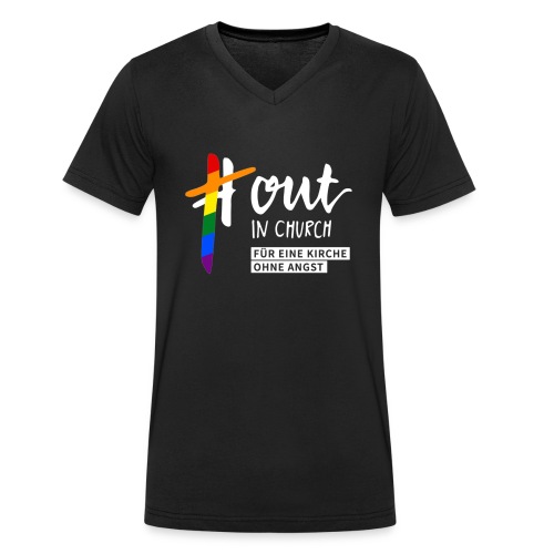 OutInChurch - Für eine Kirche ohne Angst - Stanley/Stella Männer Bio-T-Shirt mit V-Ausschnitt