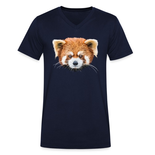 Roter Panda - Männer Bio-T-Shirt mit V-Ausschnitt von Stanley & Stella