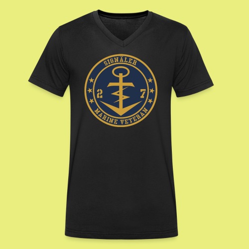 Marine Veteran 27er SIGNÄLER - Stanley/Stella Männer Bio-T-Shirt mit V-Ausschnitt