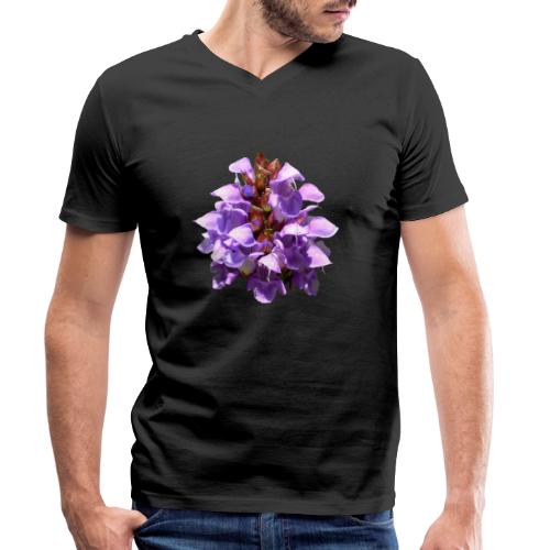 Nessel lila Sommer Blume - Männer Bio-T-Shirt mit V-Ausschnitt von Stanley & Stella