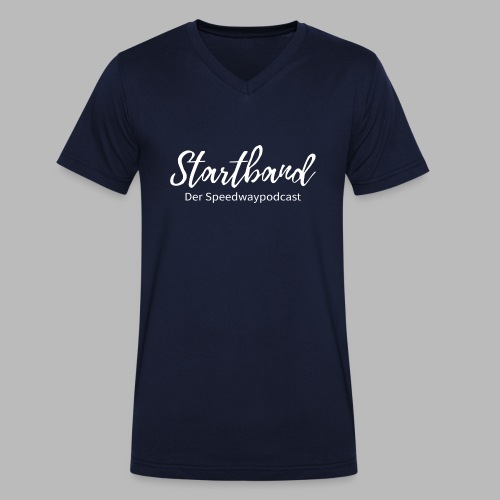 Startband weißer Schriftzug - Stanley/Stella Männer Bio-T-Shirt mit V-Ausschnitt