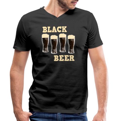 blackbeer - Camiseta ecológica con cuello de pico para hombre de Stanley/Stella