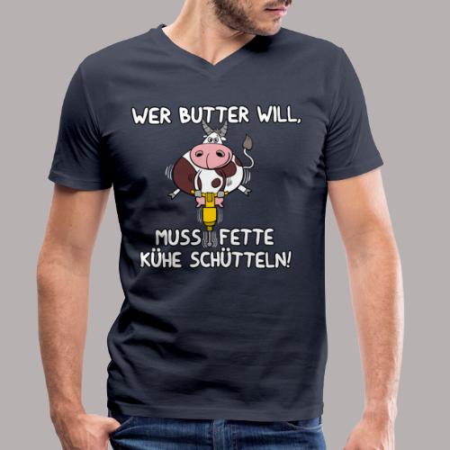 Wer Butter will - Stanley/Stella Männer Bio-T-Shirt mit V-Ausschnitt