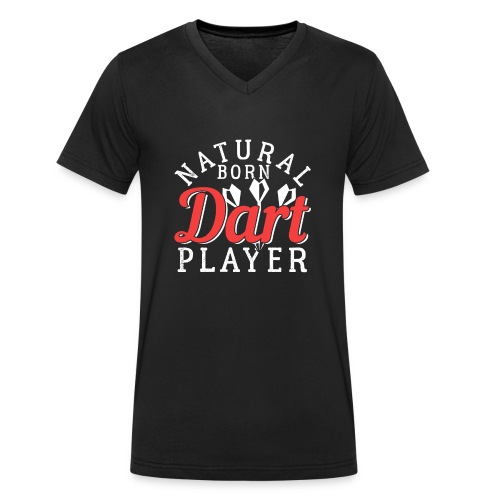 Natural Born Dart Player - Stanley/Stella Männer Bio-T-Shirt mit V-Ausschnitt